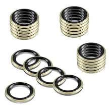 20pcs 097-035 Metal/Rubber Drain Plug Gasket M16 Fits Chevrolet 097-035,10174313 (OD 0.98inch x ID 0.65inch)