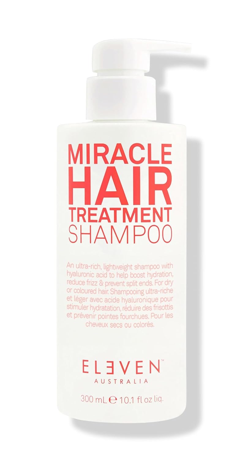 ELEVEN AUSTRALIA Miracle Hair Treatment Shampoo for Women & Men - Moisturizing Sulfate Free Shampoo for All Hair & Scalp Types, Helps Reduce Frizz, Prevents Split Ends, Adds Moisture