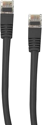 CableWholesale Shielded Cat5e Ethernet Cable, 24AWG, RJ45 Gold Plate Connector, Snagless Boot 4 Pair Stranded Copper, FUTP Internet Network Patch Cable, 10 Foot, Black