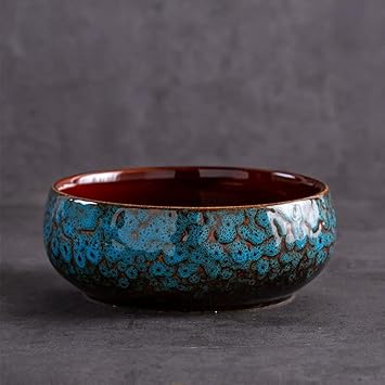 Lotus Bowl Planter for Indoor Water Planting - Hydroponic Container with Lotus Flower Design, Perfect for Growing Lotus Seeds in Water, Decorative Aquatic Plant Bowl for Home, Patio, Zen Garden Decor