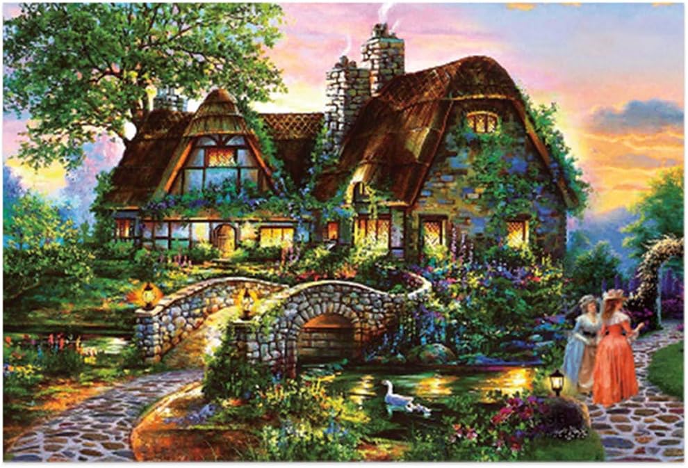 Jigsaw Puzzle Toy 1000 piece For Adults Fun Games England Cottage DIY Puzzles 